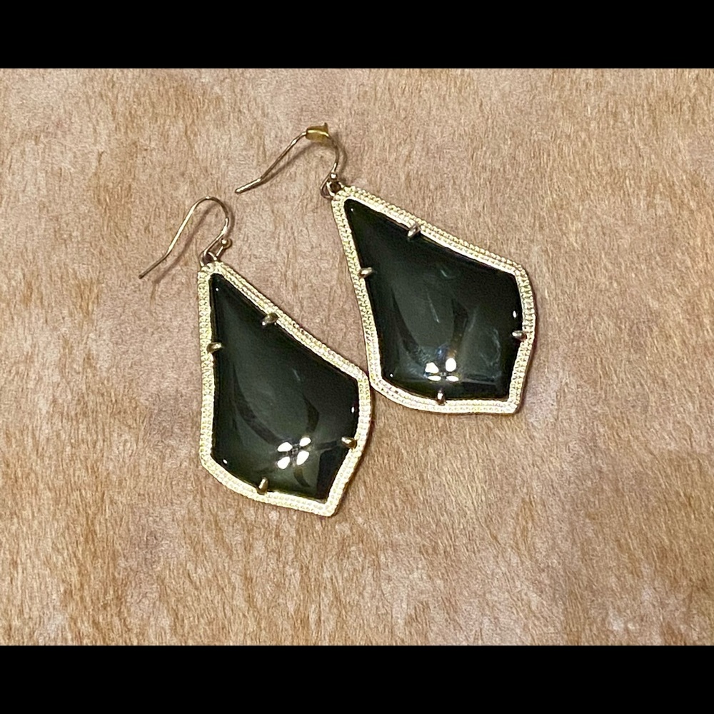 Kendra Scott Alex earrings- black/gold